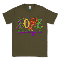Army Green love with crawfish mardi gras Classic Tee - RanaPortraitStore