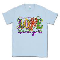 Dusty Blue love with crawfish mardi gras Classic Tee - RanaPortraitStore