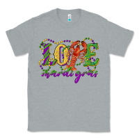 Heather Grey love with crawfish mardi gras Classic Tee - RanaPortraitStore