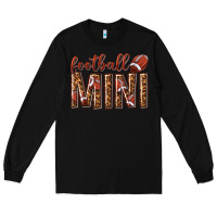 Black football mini with leopard Long Sleeve Tee - texasbilliewilder