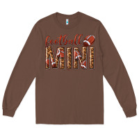 Chestnut football mini with leopard Long Sleeve Tee - texasbilliewilder