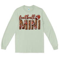 Matcha football mini with leopard Long Sleeve Tee - texasbilliewilder