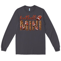 Smoke football mini with leopard Long Sleeve Tee - texasbilliewilder