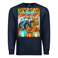 Navy fall farm tractor air freshener Premium Sweatshirt - Artiststas