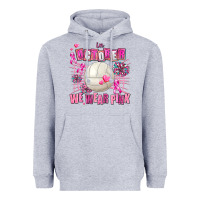 Heather Grey in october we wear pink volleyball Heavyweight Hoodie - AdoDesignShop