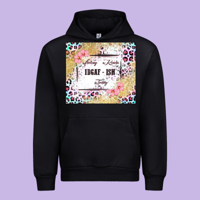 Feeling Kinda Idgaf   Ish Today Urban Hoodie Designed By Maliassmallbusiness