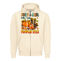 Sandshell just a girl who loves pumpkin spice Zipper Hoodie - Zillion Design Studio