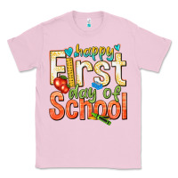 Bubblegum Pink happy first day of school Classic Tee - texasbilliewilder