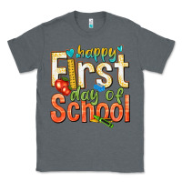 Charcoal Heather happy first day of school Classic Tee - texasbilliewilder