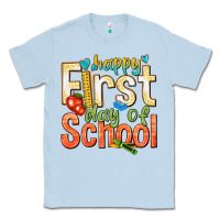 Dusty Blue happy first day of school Classic Tee - texasbilliewilder