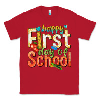 Red happy first day of school Classic Tee - texasbilliewilder