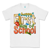 White happy first day of school Classic Tee - texasbilliewilder