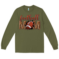 Army Green football mom Long Sleeve Tee - texasbilliewilder