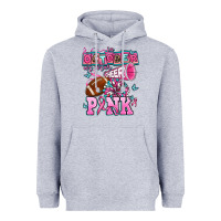 Heather Grey in october we wear cheer pink football Heavyweight Hoodie - AdoDesignShop