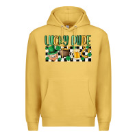 Antique Gold lucky dude Premium Hoodie - MaliasSmallBusiness