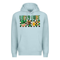 Blue Mist lucky dude Premium Hoodie - MaliasSmallBusiness