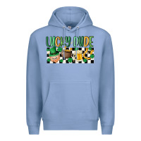 Colony Blue lucky dude Premium Hoodie - MaliasSmallBusiness