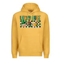 Mustard lucky dude Premium Hoodie - MaliasSmallBusiness
