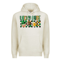 Oatmeal Heather lucky dude Premium Hoodie - MaliasSmallBusiness