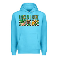 Ocean Blue lucky dude Premium Hoodie - MaliasSmallBusiness