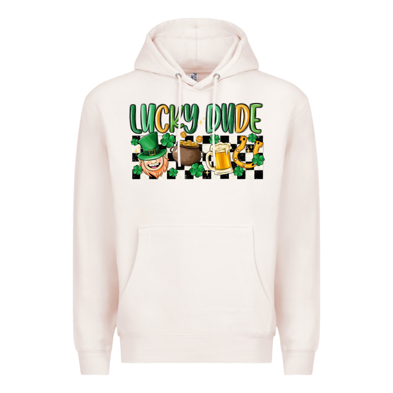 Lucky Dude Premium Hoodie by MaliasSmallBusiness | Teevron
