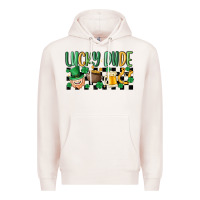 Pale Pink lucky dude Premium Hoodie - MaliasSmallBusiness