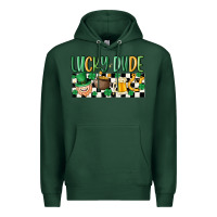 Sports Green lucky dude Premium Hoodie - MaliasSmallBusiness