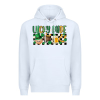 White lucky dude Premium Hoodie - MaliasSmallBusiness