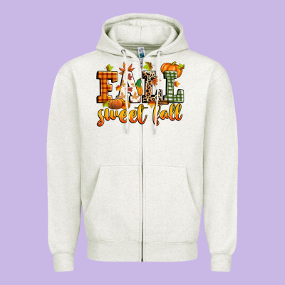 Fall Sweet Fall Zipper Hoodie Designed By Zillion Design Studio