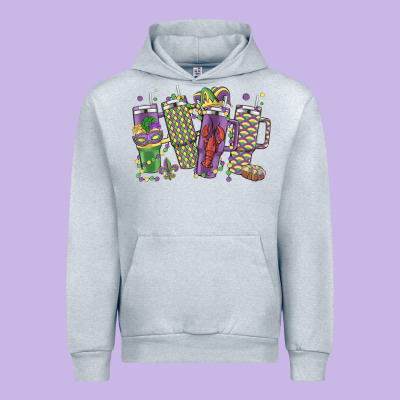 Mardi Gras Coffee Urban Hoodie Designed By Maliassmallbusiness
