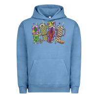 Pigment Pebble Blue mardi gras coffee Urban Hoodie - MaliasSmallBusiness