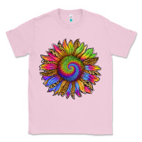 Bubblegum Pink tie dye sunflower Classic Tee - RanaPortraitStore