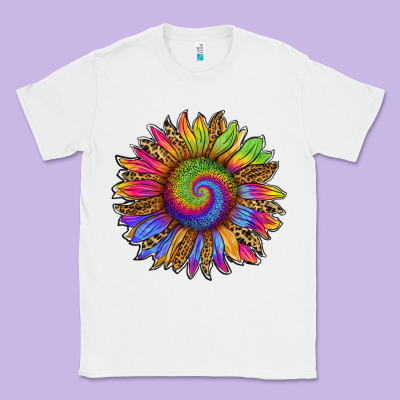 Tie Dye Sunflower Classic Tee Designed By Ranaportraitstore
