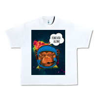 White Forever Alone, Monkey, Space, Monkey At Space, Urban Heavy Tee - Bettercallsaul