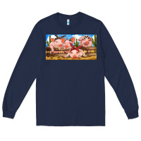 Navy Pig Farm Long Sleeve Tee - RanaPortraitStore