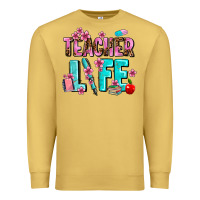 Antique Gold teacher life Premium Sweatshirt - AdoDesignShop