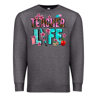 Charcoal Heather teacher life Premium Sweatshirt - AdoDesignShop