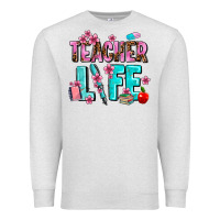 Oatmeal Heather teacher life Premium Sweatshirt - AdoDesignShop