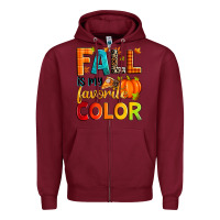 Burgundy fall is my favorite color Zipper Hoodie - Zillion Design Studio