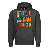 Charcoal Heather fall is my favorite color Zipper Hoodie - Zillion Design Studio