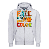 Heather Grey fall is my favorite color Zipper Hoodie - Zillion Design Studio