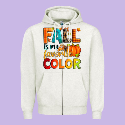 Fall Is My Favorite Color Zipper Hoodie Designed By Zillion Design Studio