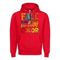 Red fall is my favorite color Zipper Hoodie - Zillion Design Studio