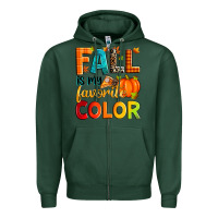 Sports Green fall is my favorite color Zipper Hoodie - Zillion Design Studio