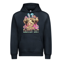 Navy Easter Day Cow Urban Hoodie - NancyCooperArtShop