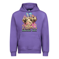Tulip Easter Day Cow Urban Hoodie - NancyCooperArtShop