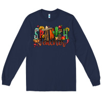 Navy spanish teacher Long Sleeve Tee - Zillion Design Studio