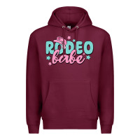 Burgundy rodeo babe Premium Hoodie - MaliasSmallBusiness