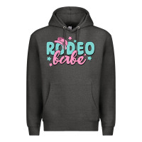 Charcoal Heather rodeo babe Premium Hoodie - MaliasSmallBusiness