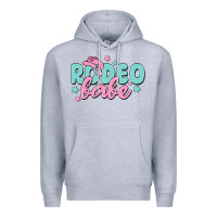 Heather Grey rodeo babe Premium Hoodie - MaliasSmallBusiness